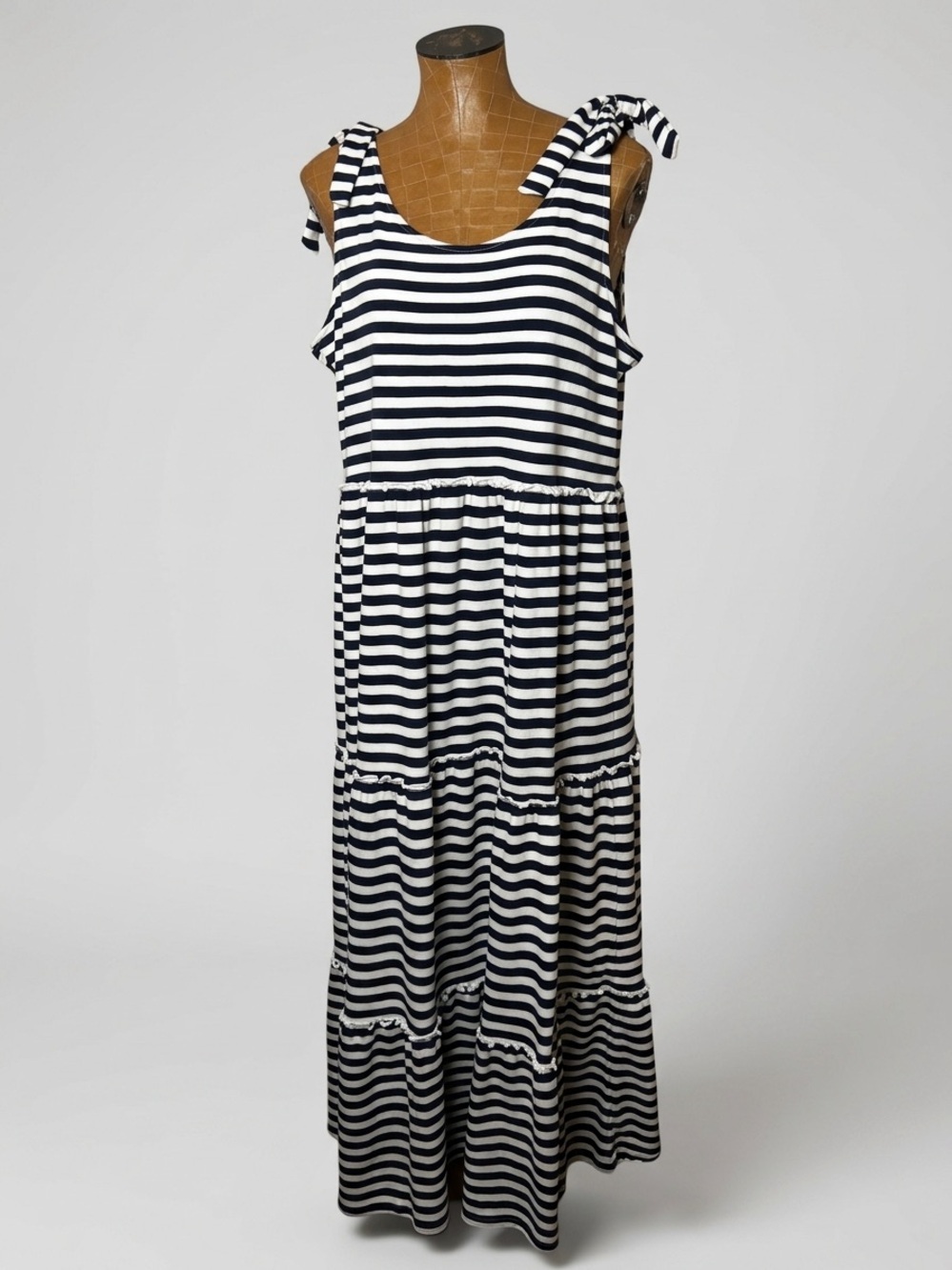 Sweet Magnolia Striped Tiered Maxi Dress Excellent Condition Size XL